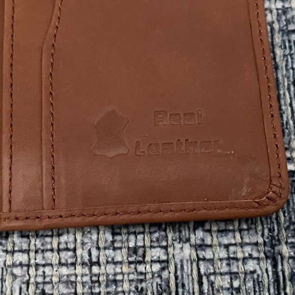 Handmade Passport Holder Genuine Leather Brown Card Holder Bifold Wallet